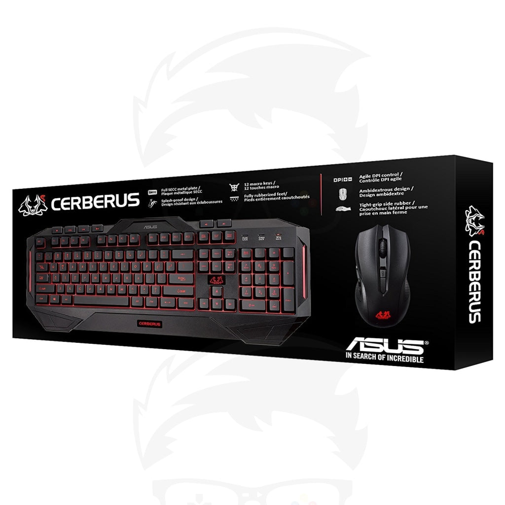 Asus Cerberus Gaming Keyboard And Mouse Combo - Asus Cerberus Gaming Keyboard And Mouse Combo -